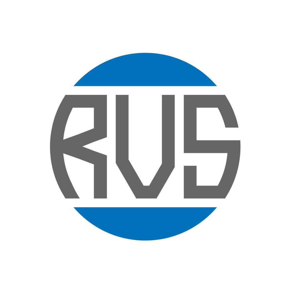 design de logotipo de carta rvs em fundo branco. conceito de logotipo de círculo de iniciais criativas rvs. design de letras rvs. vetor