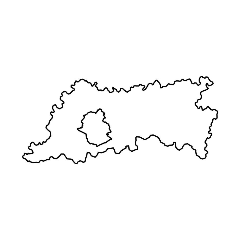 mapa da província flamenga de brabante, províncias da bélgica. ilustração vetorial. vetor