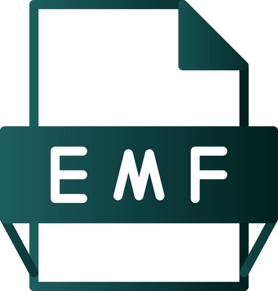 ícone de formato de arquivo emf vetor