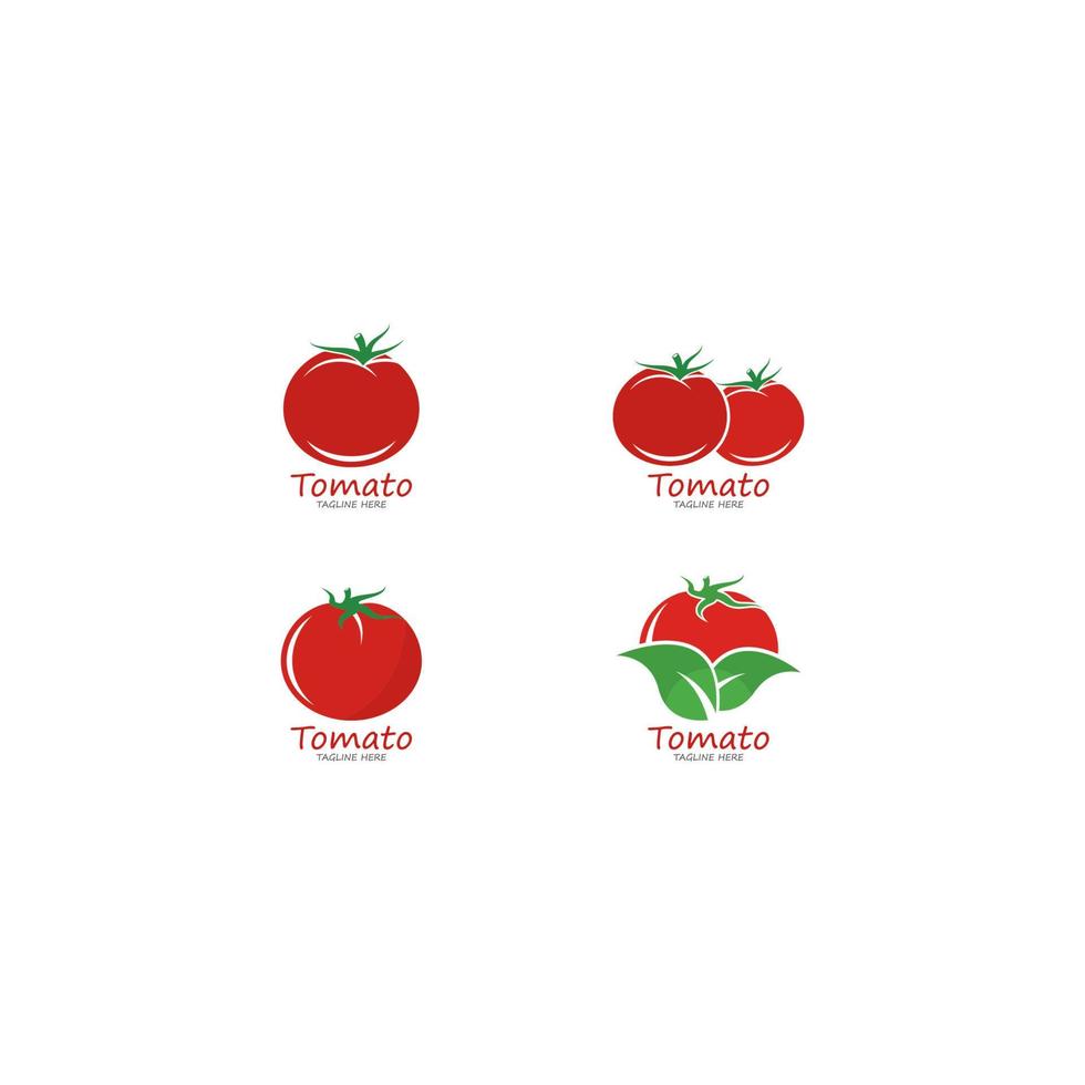 ícone de vetor de logotipo de tomate