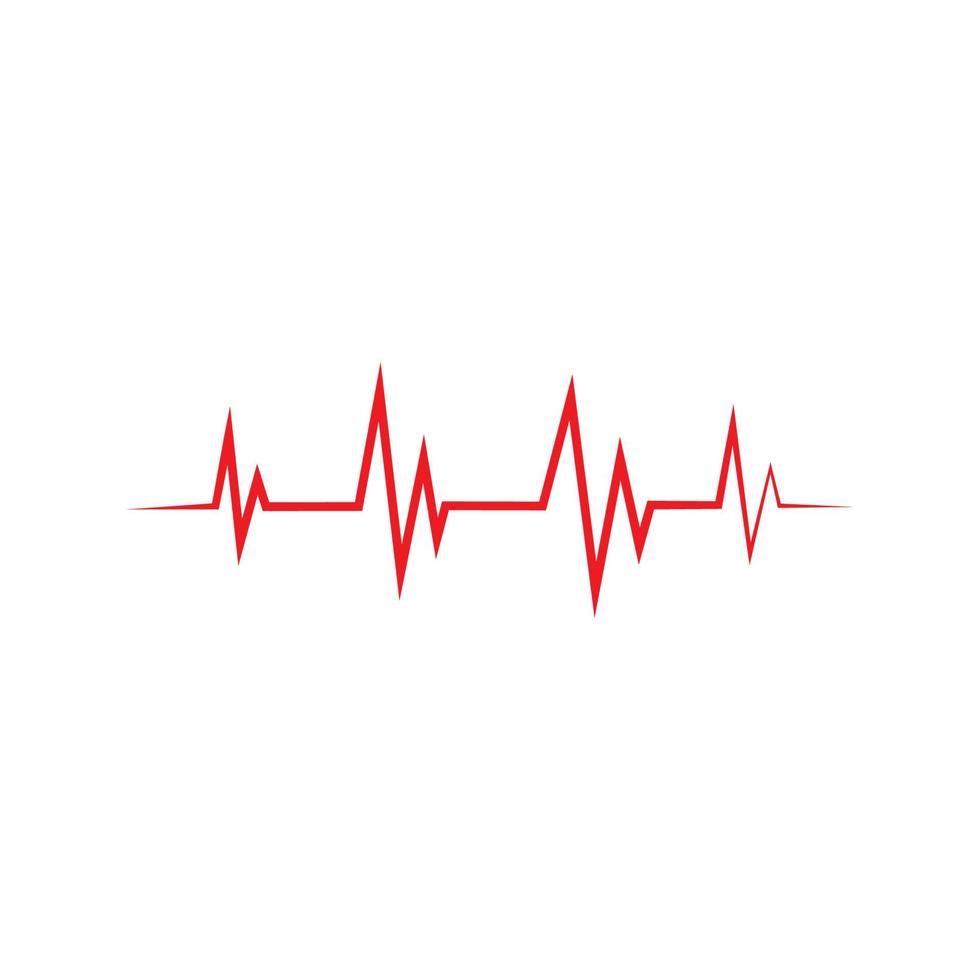 ilustração vetorial de ícone de eletrocardiograma de batimento cardíaco vetor