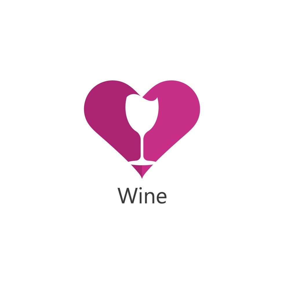 modelo de design de logotipo de vinho. ilustração vetorial vetor