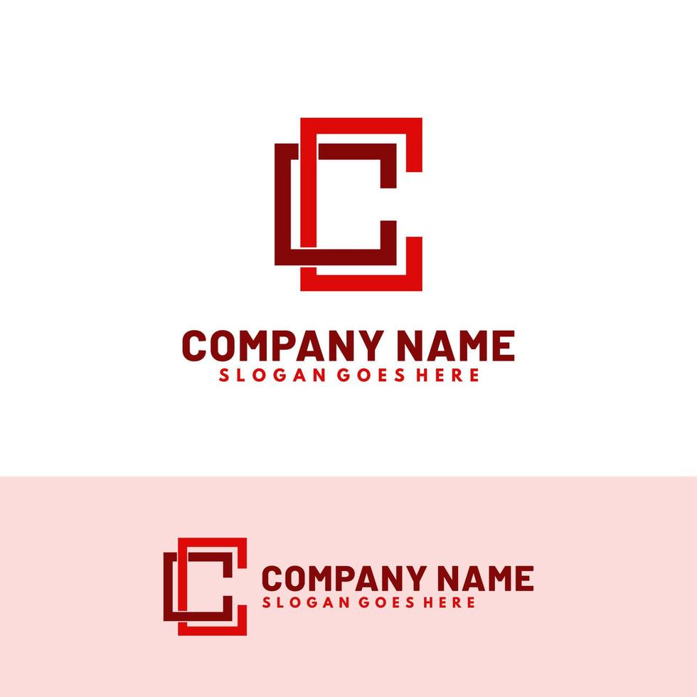 carta de logotipo cc inicial moderna conceito de design simples e criativo vetor