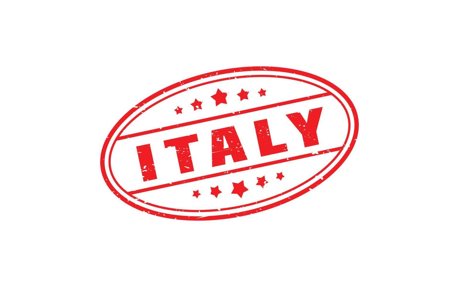 Itália carimbo de borracha com estilo grunge em fundo branco vetor