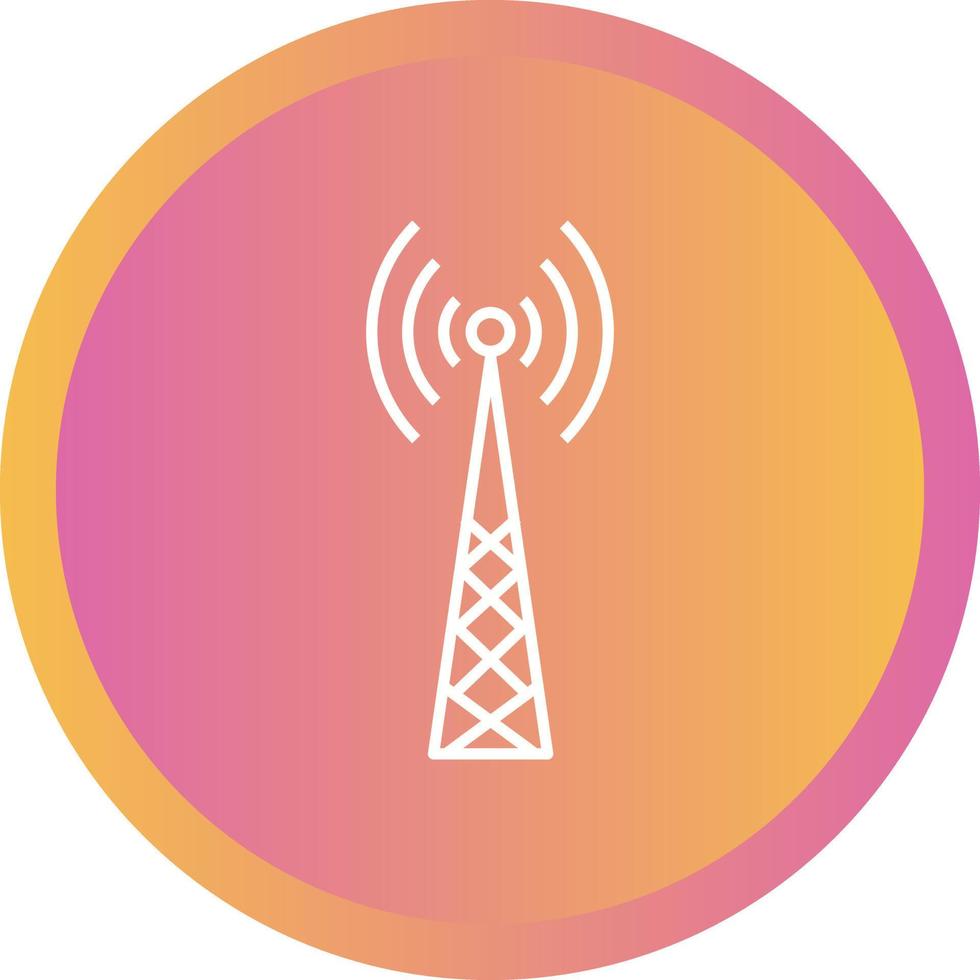 ícone exclusivo da linha vetorial da torre de telecomunicações vetor