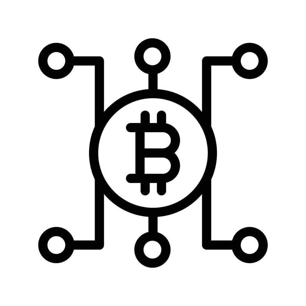 Ilustração em vetor conexão bitcoin em um icons.vector de qualidade background.premium para conceito e design gráfico.