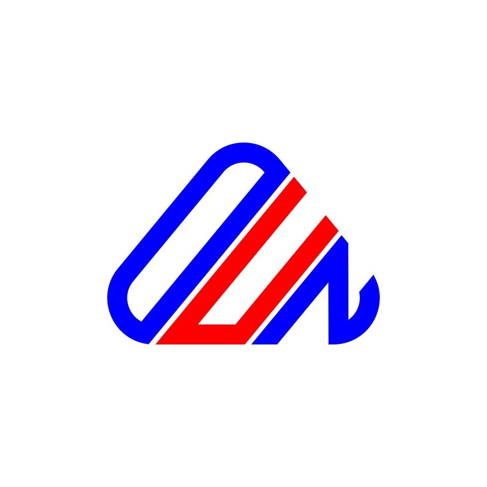 design criativo de logotipo de carta oun com gráfico vetorial, logotipo simples e moderno. vetor