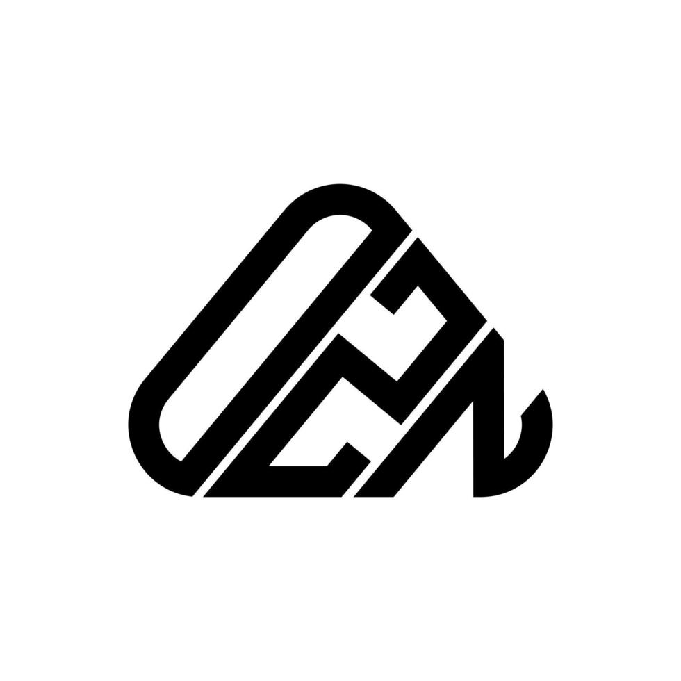 design criativo do logotipo da carta ozn com gráfico vetorial, logotipo simples e moderno da ozn. vetor