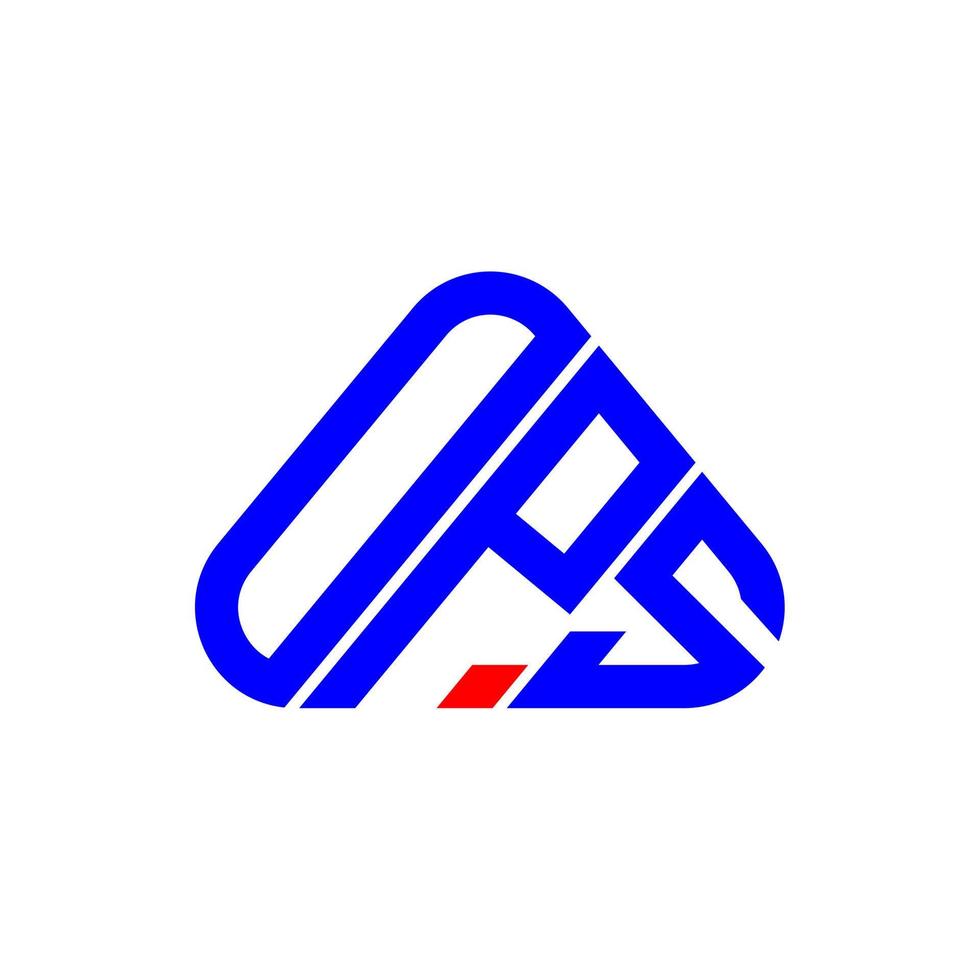 design criativo do logotipo da carta ops com gráfico vetorial, logotipo ops simples e moderno. vetor