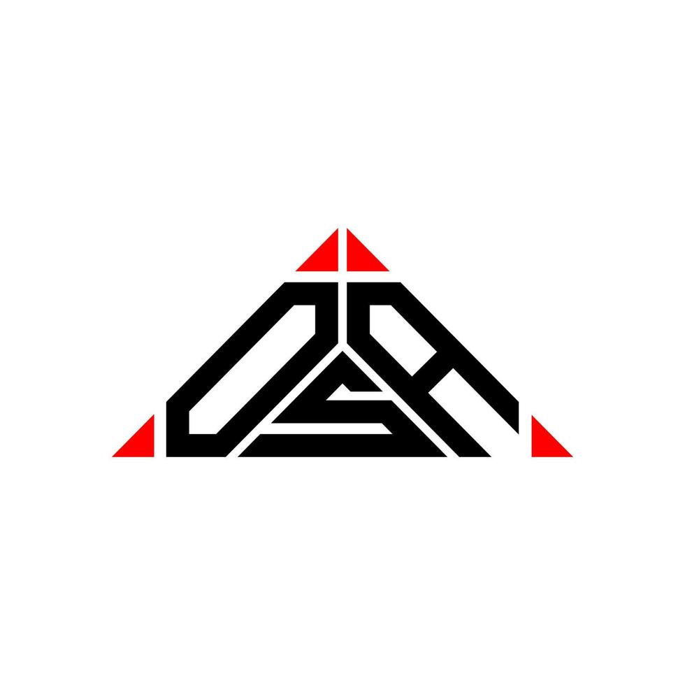 design criativo do logotipo da carta osa com gráfico vetorial, logotipo osa simples e moderno. vetor