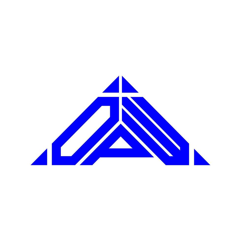 design criativo do logotipo da carta opw com gráfico vetorial, logotipo simples e moderno opw. vetor