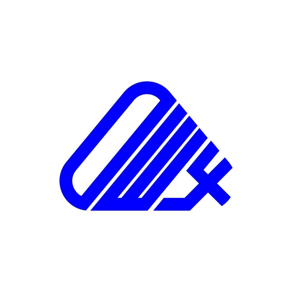 design criativo do logotipo da carta owx com gráfico vetorial, logotipo simples e moderno owx. vetor