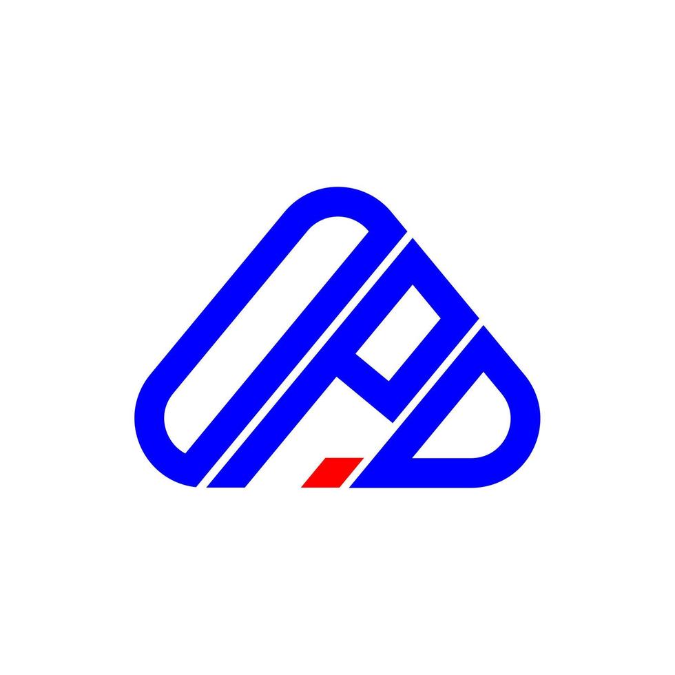 design criativo do logotipo da carta opd com gráfico vetorial, logotipo simples e moderno opd. vetor