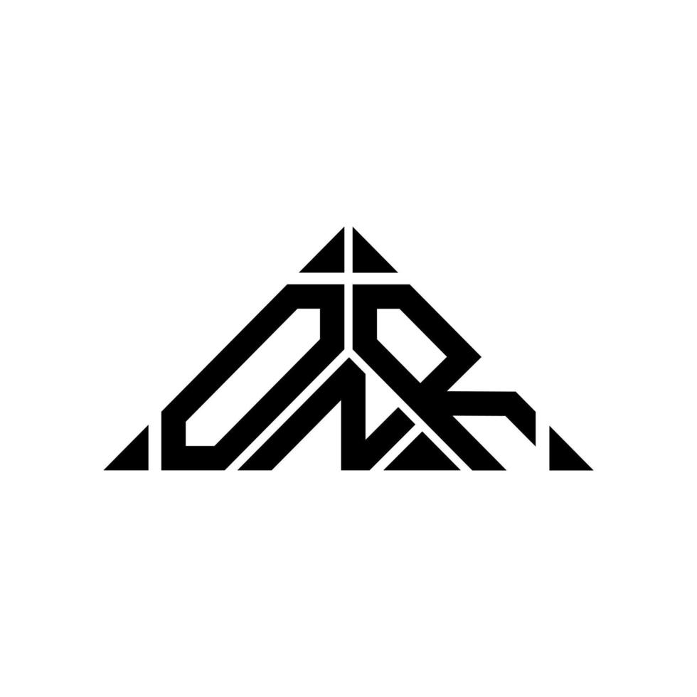design criativo do logotipo da carta onr com gráfico vetorial, logotipo onr simples e moderno. vetor
