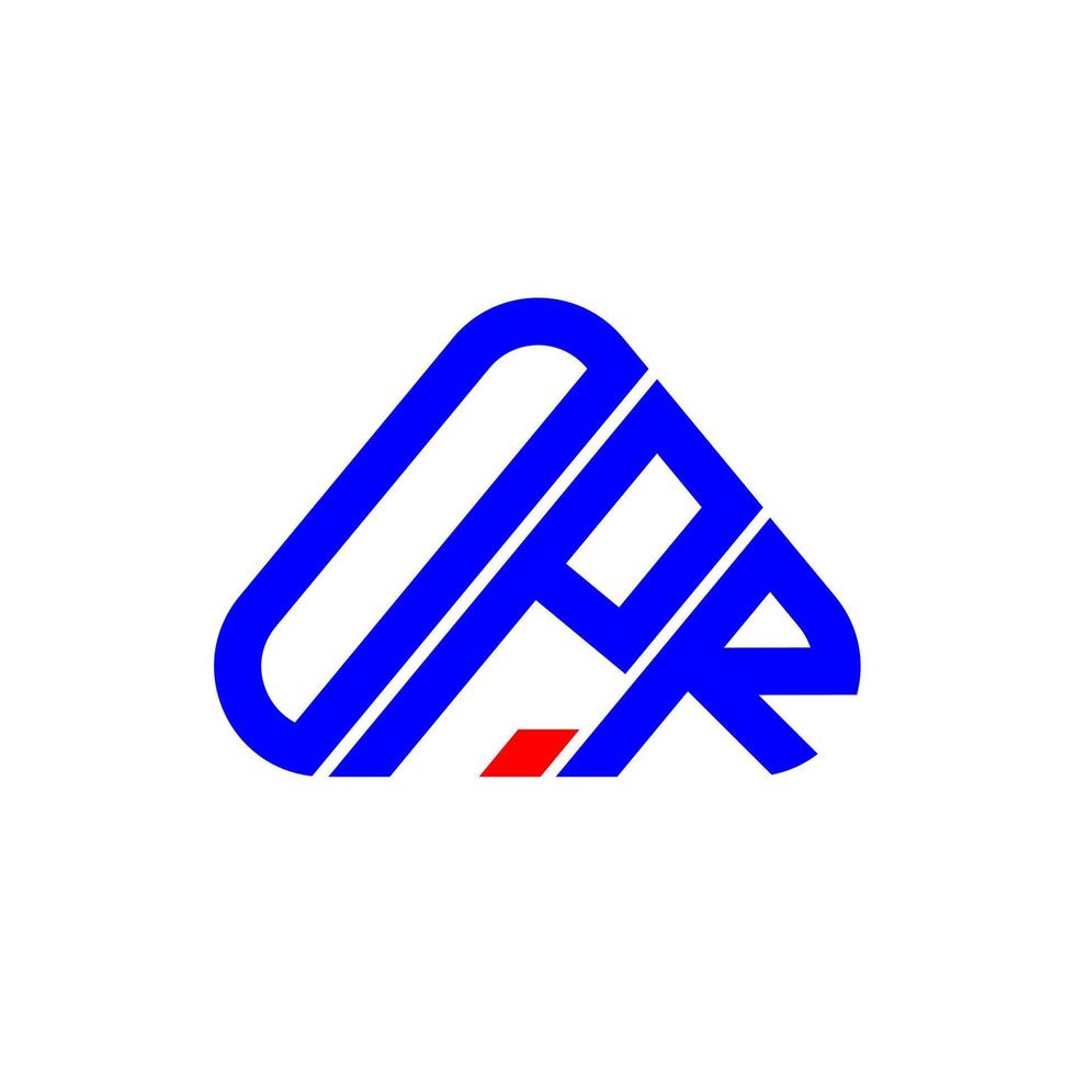 design criativo do logotipo da carta opr com gráfico vetorial, logotipo opr simples e moderno. vetor