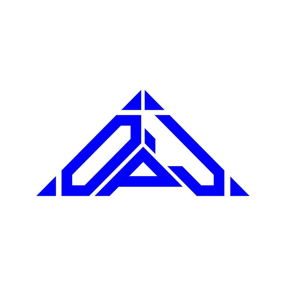 design criativo do logotipo da carta opj com gráfico vetorial, logotipo simples e moderno opj. vetor