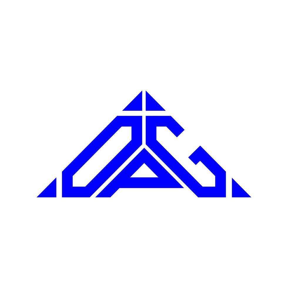 design criativo do logotipo da carta opg com gráfico vetorial, logotipo simples e moderno opg. vetor