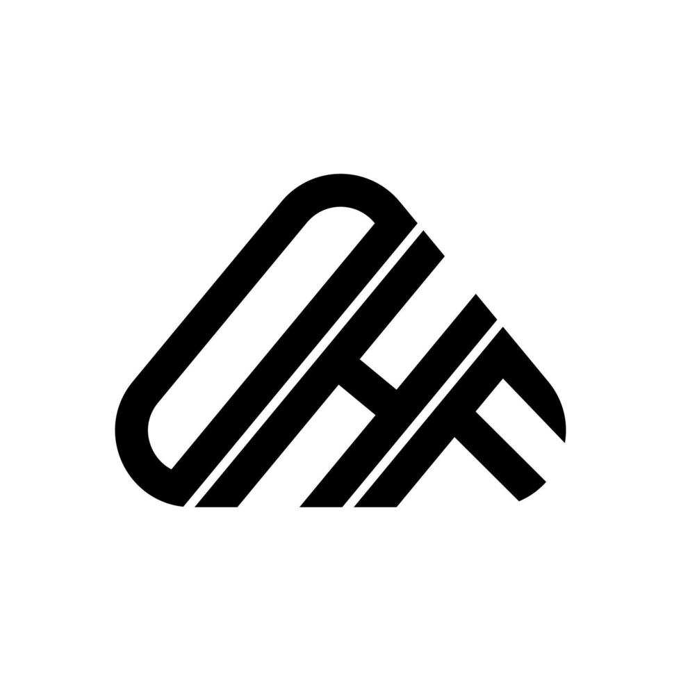 ohf letter logo design criativo com gráfico vetorial, ohf logotipo simples e moderno. vetor