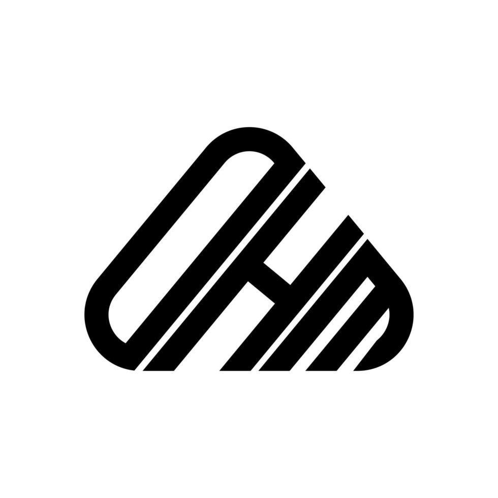 design criativo do logotipo da letra ohm com gráfico vetorial, logotipo simples e moderno ohm. vetor