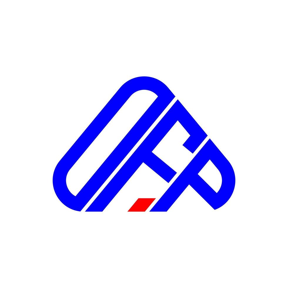 ofp letter logo design criativo com gráfico vetorial, ofp logotipo simples e moderno. vetor
