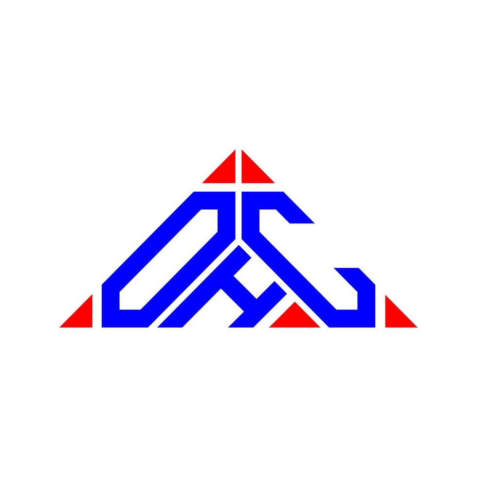 design criativo do logotipo da carta ohc com gráfico vetorial, logotipo ohc simples e moderno. vetor