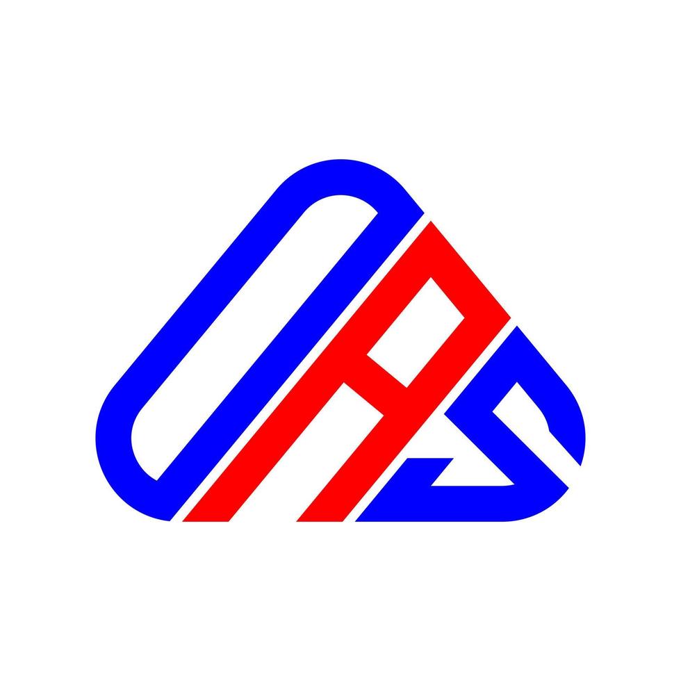 design criativo do logotipo da carta oas com gráfico vetorial, logotipo simples e moderno da oas. vetor