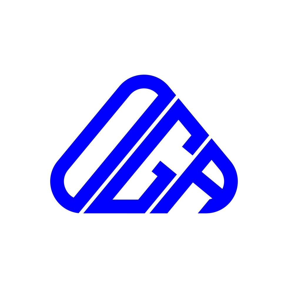 design criativo do logotipo da carta oga com gráfico vetorial, logotipo oga simples e moderno. vetor