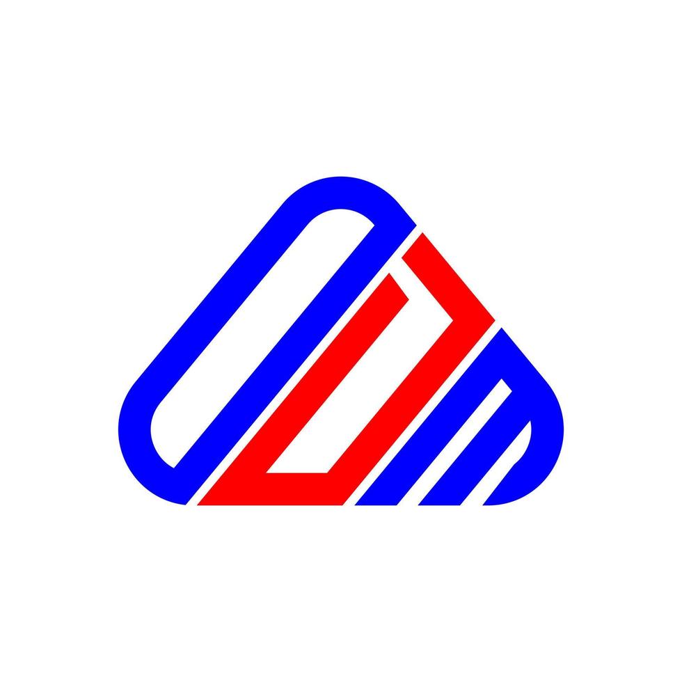 design criativo do logotipo da carta odm com gráfico vetorial, logotipo simples e moderno odm. vetor