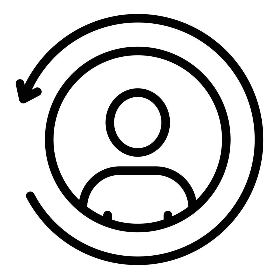 ícone de avatar do agente, estilo de estrutura de tópicos vetor