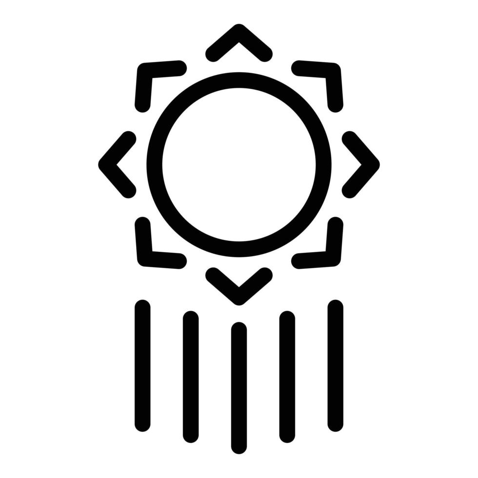 ícone de energia solar, estilo de estrutura de tópicos vetor