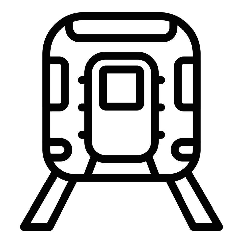 ícone do trem da cidade, estilo de estrutura de tópicos vetor