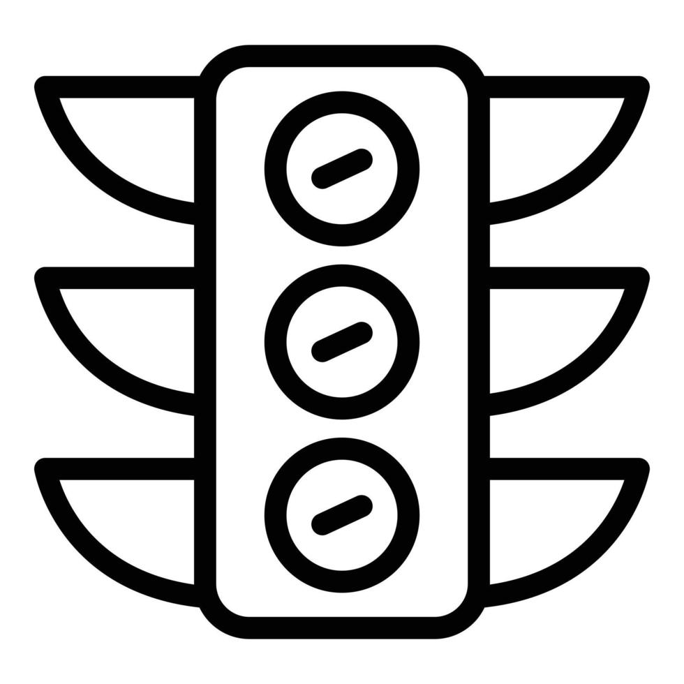 ícone de semáforos, estilo de estrutura de tópicos vetor