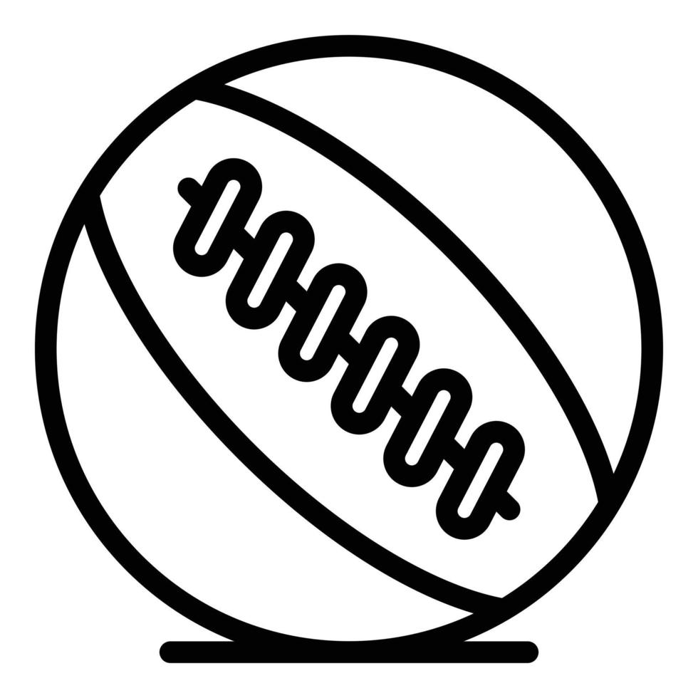 ícone de bola esportiva, estilo de estrutura de tópicos vetor