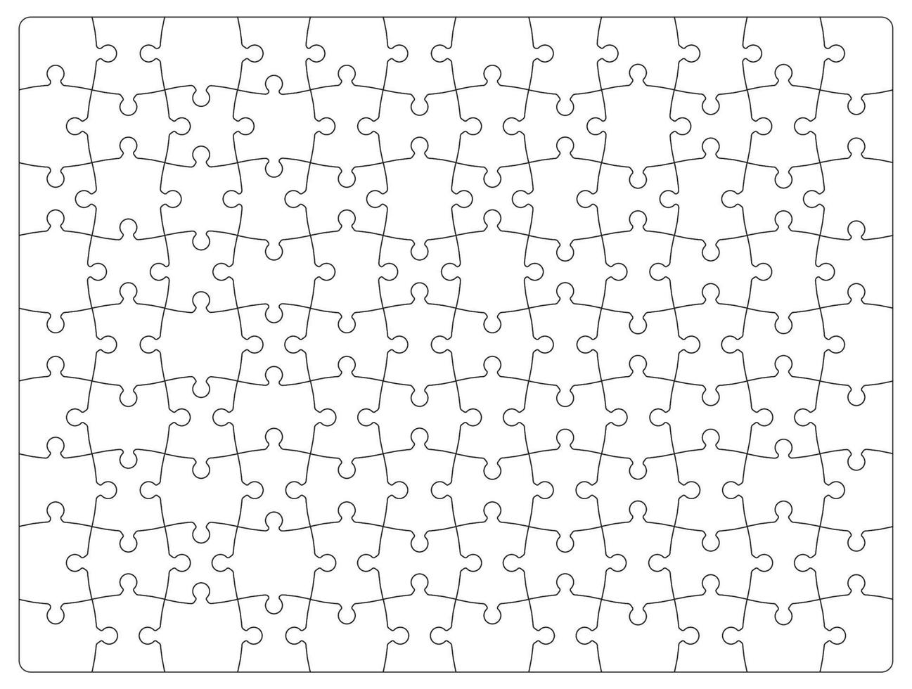 padrão de grade em branco de quebra-cabeça ou plano de fundo vetor