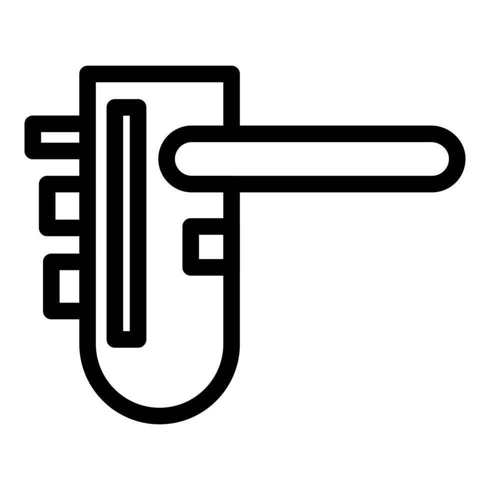 ícone de maçaneta de porta de acessório, estilo de estrutura de tópicos vetor