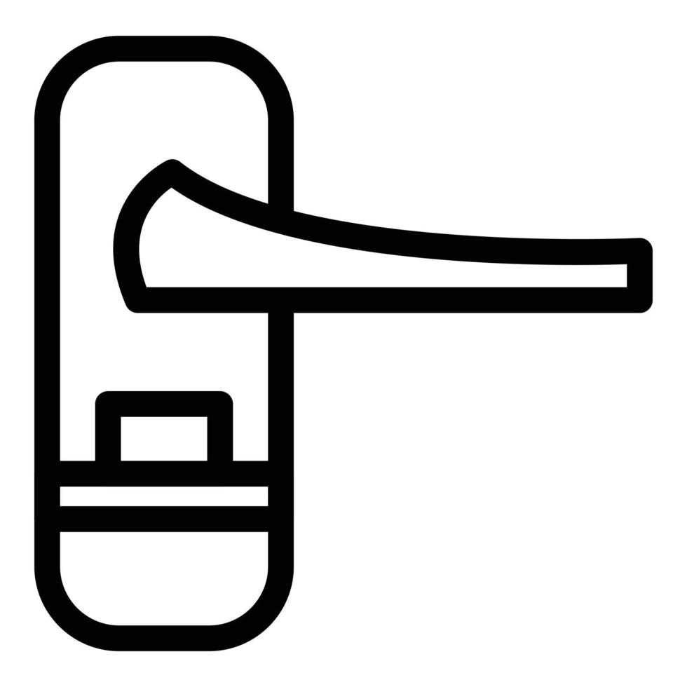 ícone da maçaneta da porta de bloqueio, estilo de estrutura de tópicos vetor