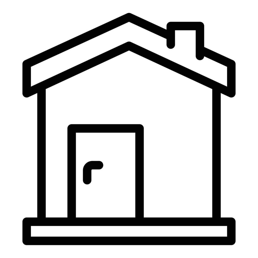 ícone da casa da família, estilo de estrutura de tópicos vetor