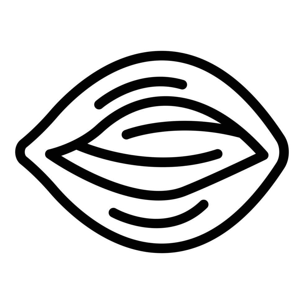 ícone de baga de jojoba, estilo de estrutura de tópicos vetor
