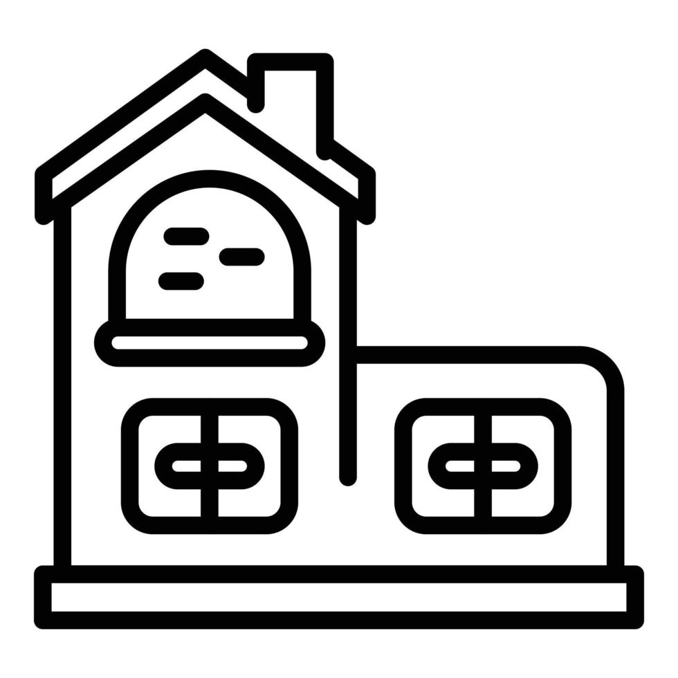 ícone de fumeiro em casa, estilo de estrutura de tópicos vetor