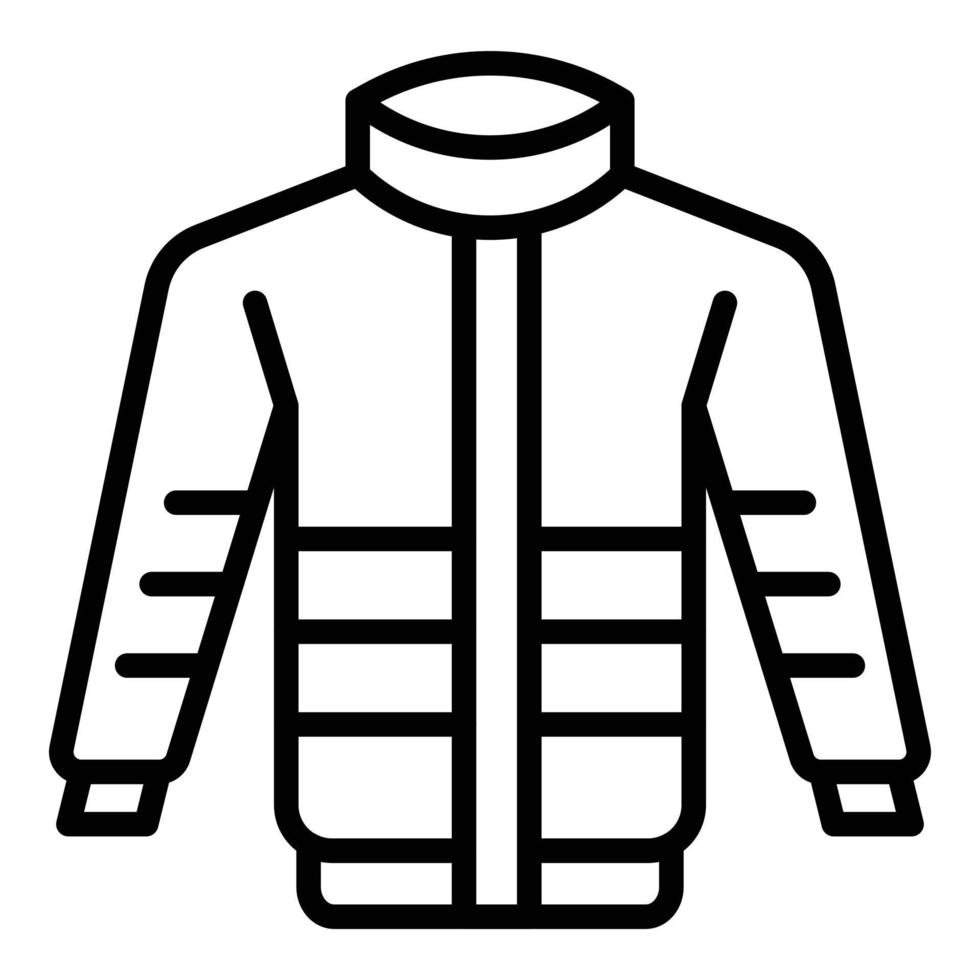 costurar ícone de jaqueta, estilo de estrutura de tópicos vetor