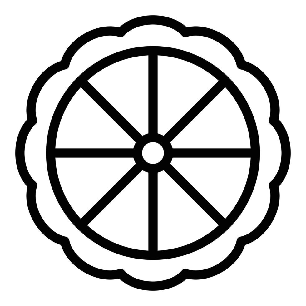 ícone de bergamota de limão, estilo de estrutura de tópicos vetor