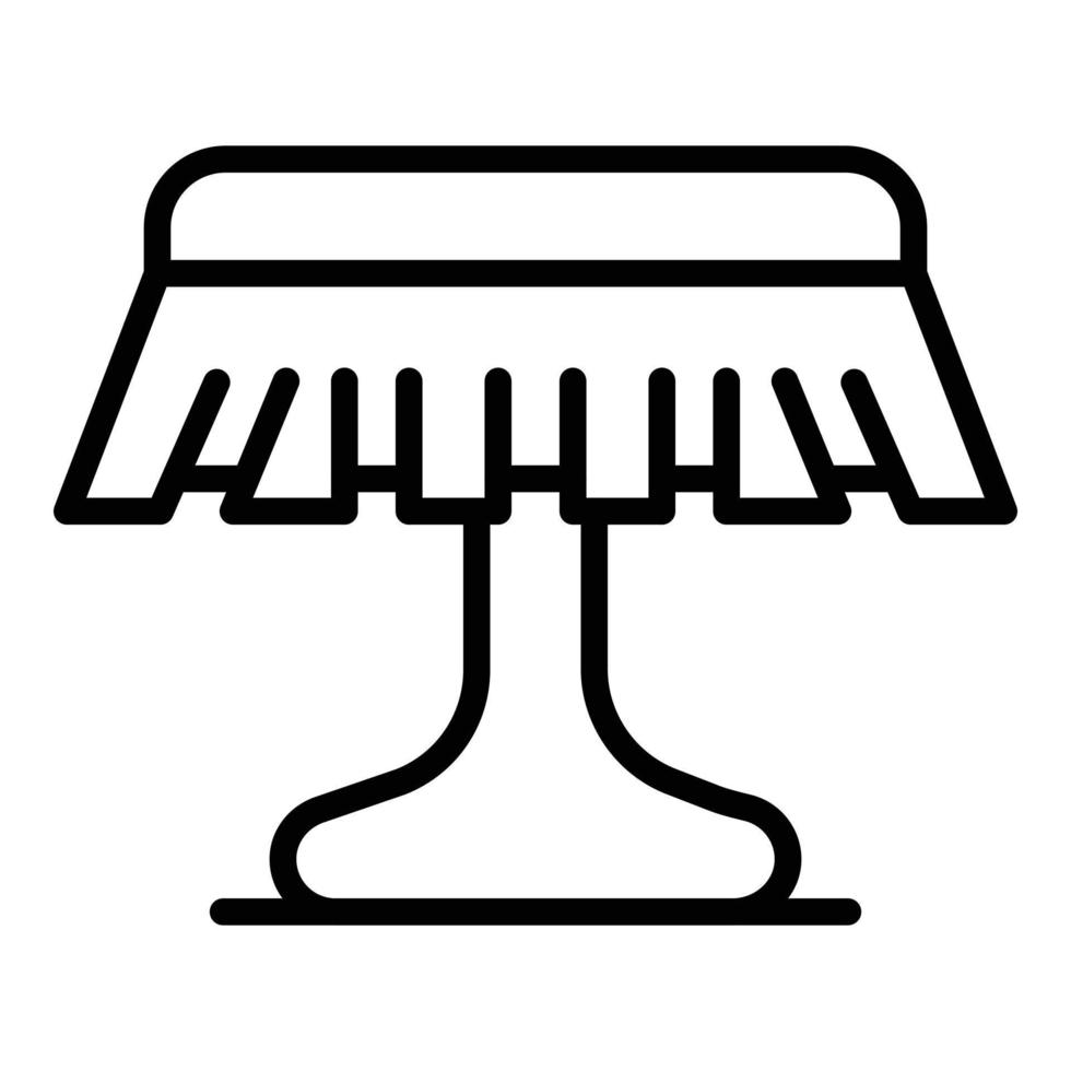 ícone de mesa fofo, estilo de estrutura de tópicos vetor