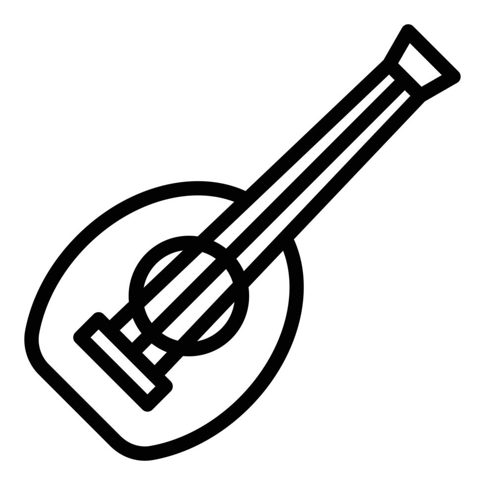 ícone de instrumento turco, estilo de estrutura de tópicos vetor