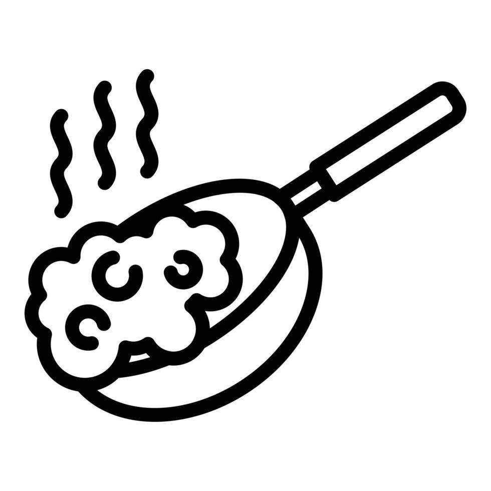 ícone de comida de restaurante quente, estilo de estrutura de tópicos vetor