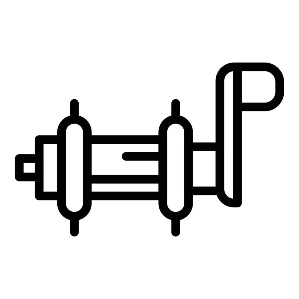 ícone da ferramenta de reparo de bicicletas, estilo de estrutura de tópicos vetor