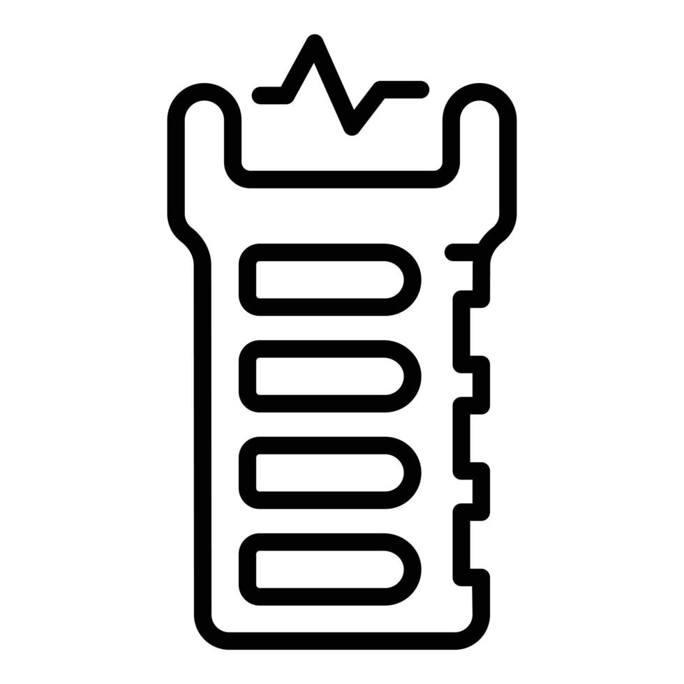 ícone de defesa taser, estilo de estrutura de tópicos vetor