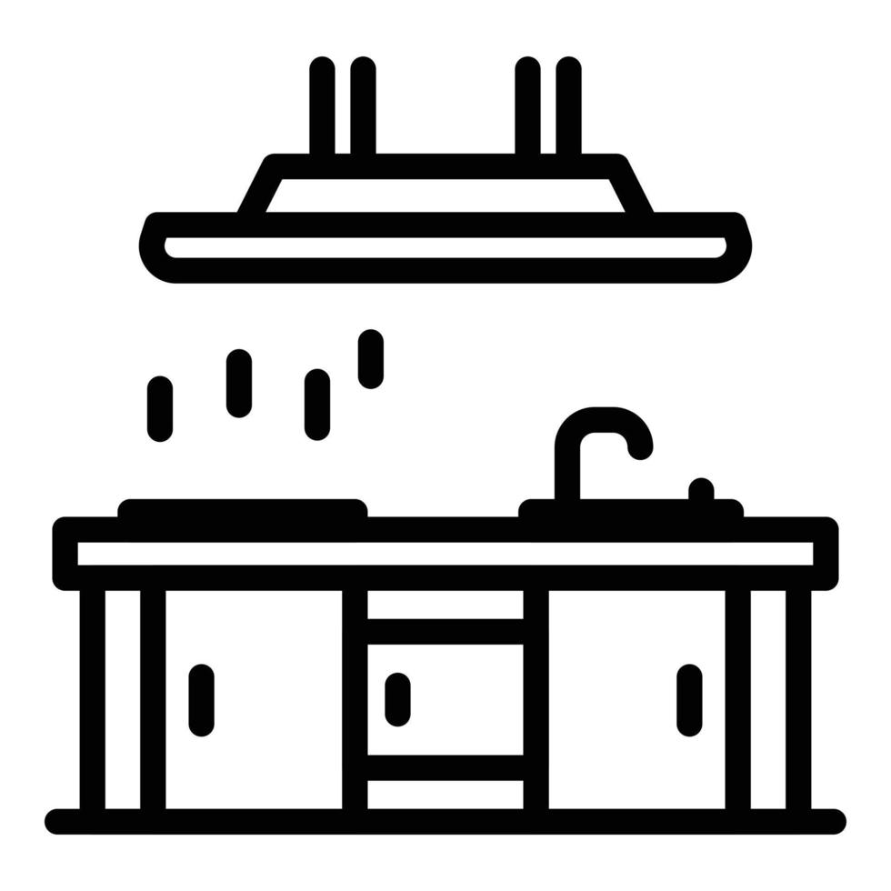 ícone da cozinha do restaurante, estilo de estrutura de tópicos vetor