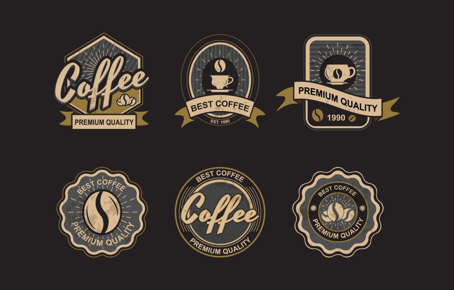 coleção de logotipos de café vintage vetor