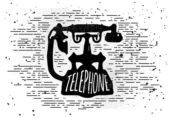 Ilustração vetorial grátis do telefone vintage vetor