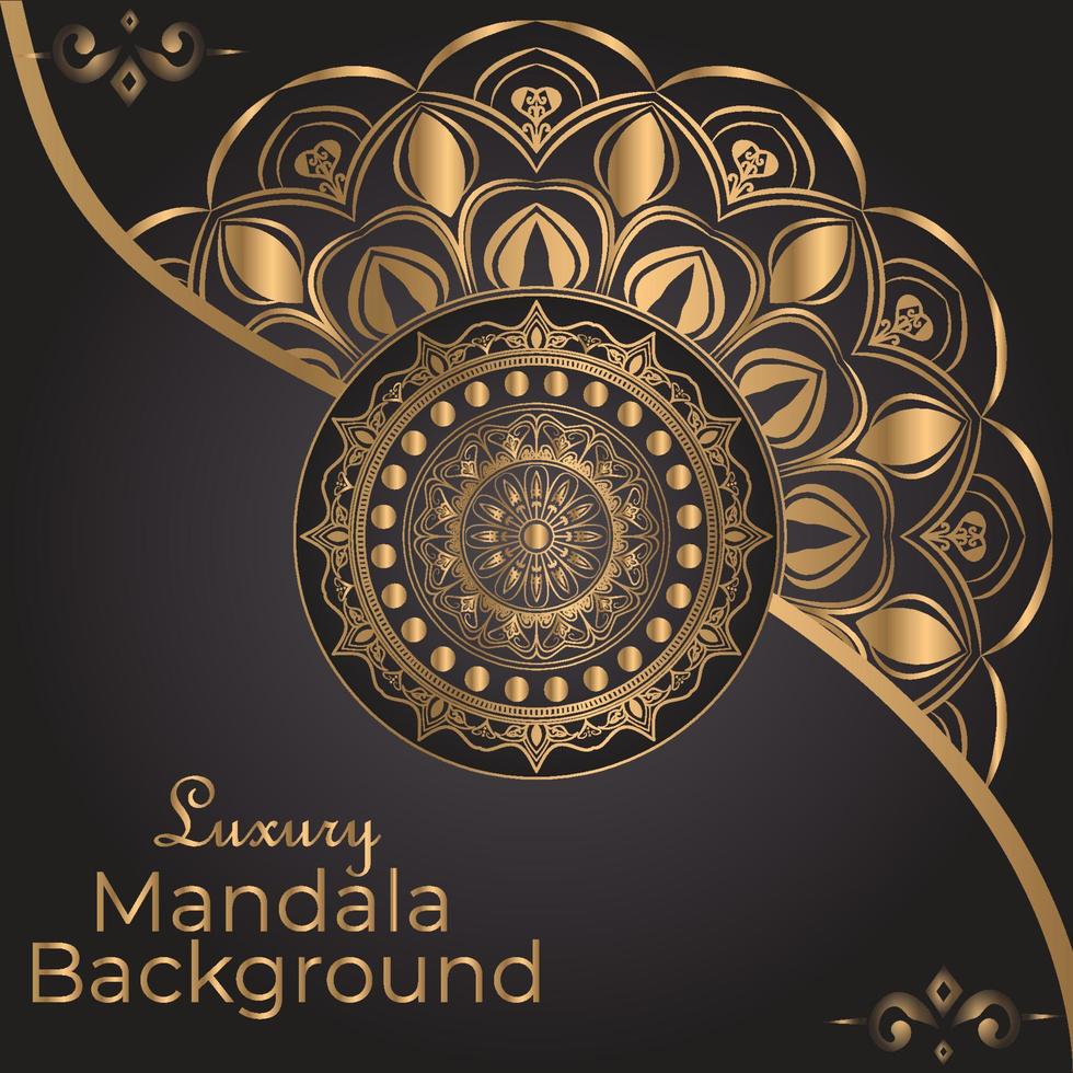 modelo de plano de fundo de design de mandala ornamental de luxo vetor